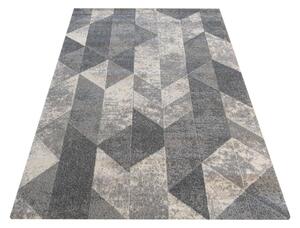 DY Sivý koberec s geometrickým vzorom Vista 01 Rozmer: 80x150 cm