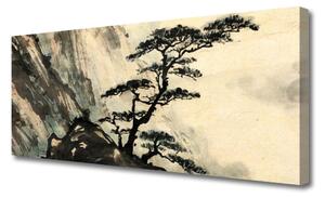 Obraz Canvas Maľovaný strom umenie 125x50 cm