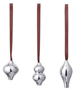 Ferm Living Vianočné ozdoby Komo Ornaments set 3ks, silver