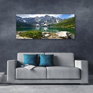Obraz Canvas Jazero hory príroda 125x50 cm