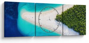 Obraz - Ostrav Hvar, Chorvátsko (s hodinami) (90x30 cm)