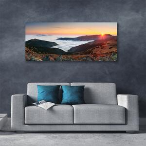 Obraz Canvas Hory mraky slnko krajina 125x50 cm