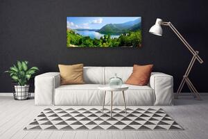 Obraz na plátne Les jazero hory príroda 125x50 cm