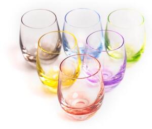 Bohemia Crystal Farebné poháre na pálenku Rainbow 25180/D4662/060ml (set po 6ks)