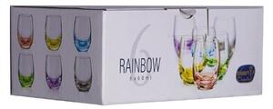 Bohemia Crystal Farebné poháre na pálenku Rainbow 25180/D4662/060ml (set po 6ks)