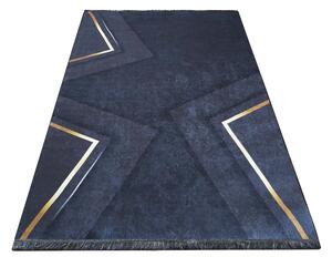 DY Čierno-zlatý koberec s geometrickým vzorom Black 09 Rozmer: 120x180 cm