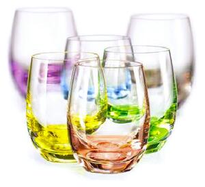 Bohemia Crystal Farebné poháre na pálenku Rainbow 25180/D4662/060ml (set po 6ks)