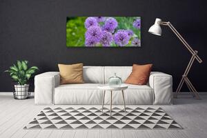 Obraz Canvas Fialové kvety lúka 125x50 cm