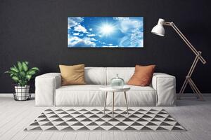Obraz Canvas Slnko mraky nebo modré 125x50 cm