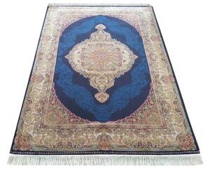 DY Hodvábny exkluzívny koberec Qum Silk 01 - modrá Rozmer: 160x230 cm