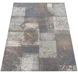 DY Sivo-hnedý koberec s geometrickým vzorom Roxanne 04 Rozmer: 80x150 cm