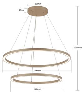 Brilagi - LED stmievateľný luster na lanku PORTOFINO LED/98W/230V pr. 80 cm béžový + DO