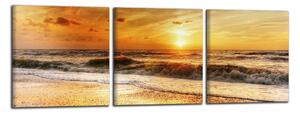 Obraz na plátne Západ slnka na pláži