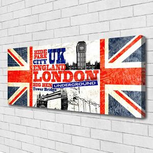 Obraz Canvas Londýn vlajka umenie 125x50 cm