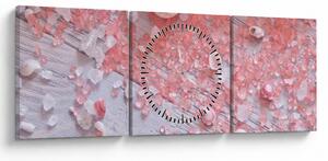 Obraz - Prímorská atmosféra v ružových odtieňoch (s hodinami) (90x30 cm)