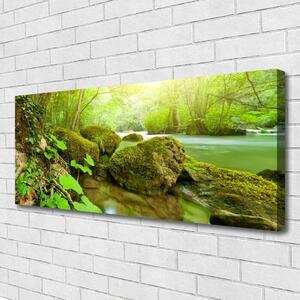 Obraz Canvas Jazero kamene príroda 125x50 cm