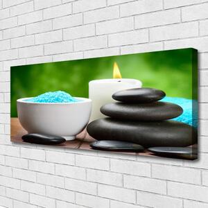 Obraz Canvas Sviečky kamene zen umenie 125x50 cm