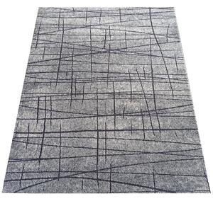 DY Sivý vzorovaný koberec Enigma 08 Rozmer: 80x150 cm