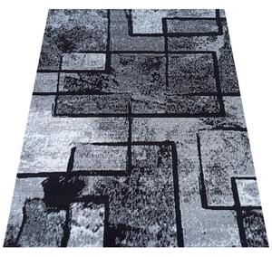 DY Sivo-čierny koberec s geometrickým vzorom Soho 15 Rozmer: 80x150 cm