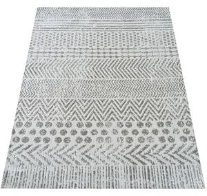 DY Sivý koberec s geometrickým vzorom Lara 06 Rozmer: 80x150 cm