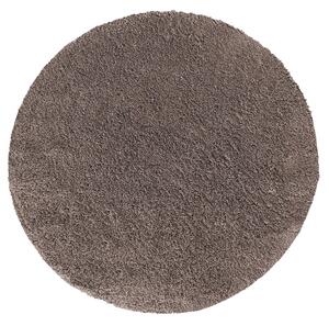 DY Hnedý okrúhly shaggy koberec Camel Rozmer: 60 cm