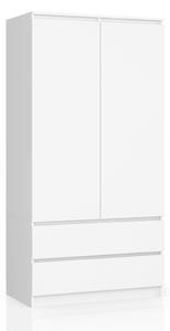 Ak furniture Šatníková skriňa Star 90 cm biela