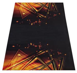 DY Čierno-zlatý koberec s geometrickým vzorom Black N 14 Rozmer: 60x100 cm