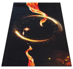 DY Čierno-zlatý koberec s abstraktným vzorom Black N 15 Rozmer: 60x100 cm