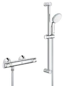 Grohe Precision Flow - Sprchový set s termostatom na stenu, s tyčou 620 mm, chróm 34841000