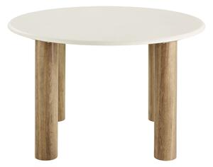 MUZZA Okrúhlý jedálenský stôl Fany Ø 120 cm biely
