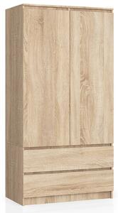 Ak furniture Šatníková skriňa Star 90 cm dub sonoma