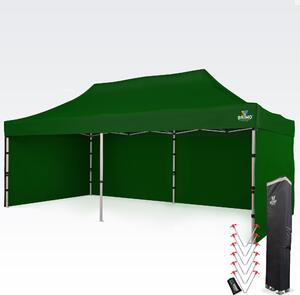 BRIMO Svadobný stan 4x8m - s 3 stenami - Zelená 18