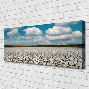 Obraz na plátne Vyschnutá rieka príroda 125x50 cm