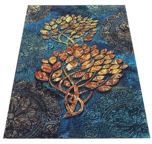 DY Modrý koberec s orientálnym vzorom Horeca-New 125 Rozmer: 60x100 cm