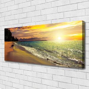 Obraz na plátne Slnko pláž more krajina 125x50 cm