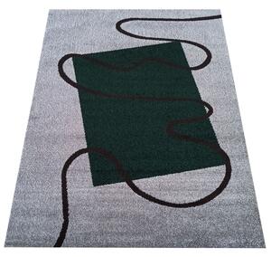 DY Sivo-zelený koberec s geometrickým vzorom Otto 08 Rozmer: 80x150 cm