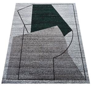 DY Moderný sivo-zelený koberec Otto 06 Rozmer: 80x150 cm
