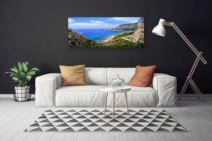 Obraz na plátne More pláž hory príroda 125x50 cm