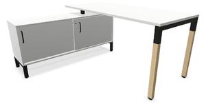 CS5040 písací stôl 4-L LWM 160 cm so skrinkou