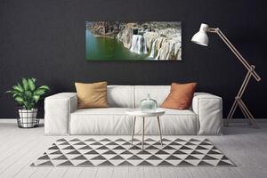 Obraz na plátne Vodopád jazero príroda 125x50 cm