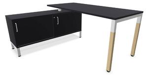 CS5040 Písací stôl 4-L LWM 180 cm so skrinkou