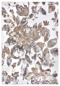 Hanse Home Collection koberce Kusový koberec Shine 105922 Floral White Grey Brown - 57x90 cm