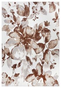 Hanse Home Collection koberce Kusový koberec Shine 105921 Floral White Brown - 57x90 cm