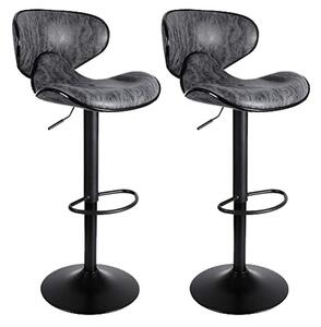 2x Barová stolička Hawaj CL-2112-2 tmavo šedá