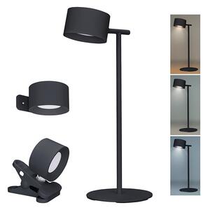 SOLIGHT LED nabíjacia lampička 3v1, 280lm, zmena CCT, stmievanie, čierna