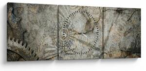 Obraz - Tok času (s hodinami) (90x30 cm)