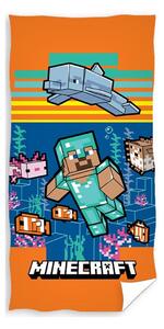 Carbotex Detská osuška Minecraft Aquatic World, 70 x 140 cm