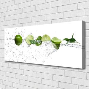 Obraz Canvas Limetka voda kuchyňa 125x50 cm