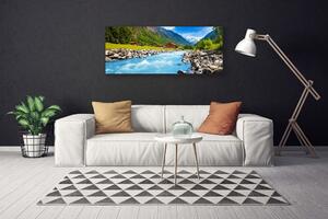 Obraz Canvas Hory rieka príroda 125x50 cm