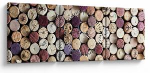 Obraz - Vinárska sezóna (s hodinami) (90x30 cm)